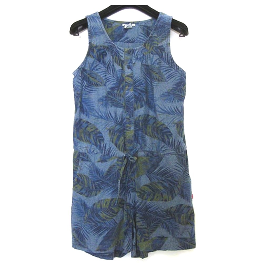 Levi's palm printed denim romper